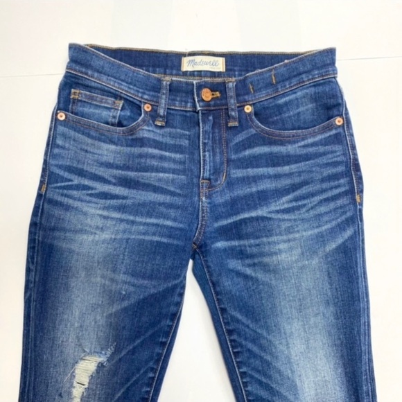 Madewell Skinny Skinny Jeans Ripped Distressed Knees Style B7078 - Picture 4 of 9